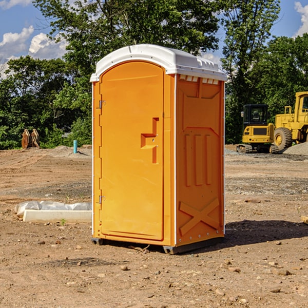 can i customize the exterior of the porta potties with my event logo or branding in Hamlet NC